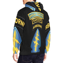 Load image into Gallery viewer, Men&#39;s All Over Print Hoodie (USA Size) (Model H13) - SOF - Airborne - SF SSI - SF Tab - Ranger Tab
