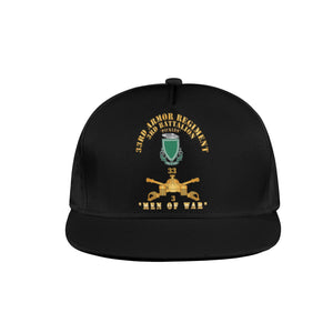 3rd Bn 33rd Armor Branch w 33rd Armor PICKLES DUI - MEN OF WAR - Hat Snapback Hat  - Film to Garment (FTG)