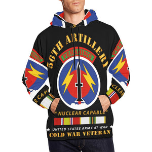 Men's All Over Print Hoodie (USA Size) (Model H13) - 56th Artillery - Pershing - Nuclear Capable w COLD Svc Medals