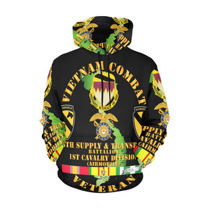 Men's All Over Print Hoodie (USA Size) (Model H13) - Vietnam Combat Cavalry Veteran w 15th Supply & Transport Bn - 1st Cav Div