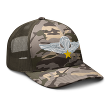 Load image into Gallery viewer, Camouflage trucker hat - Vietnam - Vietnam Airborne Qualification Badge X 300
