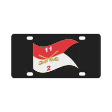 Load image into Gallery viewer, 2nd Squadron, 11th Armored Cavalry Regiment - Guidon - Waving Classic License Plate
