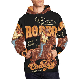 Men's All Over Print Hoodie (USA Size) (Model H13) - Rodeo Cowboy