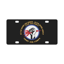 Load image into Gallery viewer, AAC - 827th Bomb Squadron, 484th Bomb Group - 15th AAF X 300 Classic License Plate
