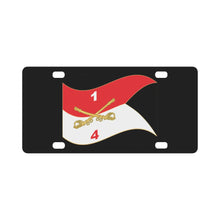 Load image into Gallery viewer, 4th Squadron, 1st Cavalry Regiment - Guidon - Waving X 300 Classic License Plate
