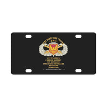 Load image into Gallery viewer, 39th Field Artillery Regiment, 1st Platoon, FDC, Charlie Battery, 1st Battalion Airborne - V1 Gold X Classic License Plate
