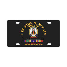 Load image into Gallery viewer, Navy - Destroyer - USS John S McCain - 2003 Gulf War w Ship Ribbons Classic License Plate
