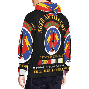 Men's All Over Print Hoodie (USA Size) (Model H13) - 56th Artillery - Pershing - Nuclear Capable w COLD Svc Medals