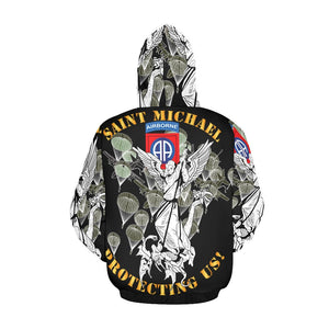 Men's All Over Print Hoodie (USA Size) (Model H13) - 82nd Airborne Div - Saint Michael - Protecting Us - Mass