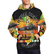 Load image into Gallery viewer, Men&#39;s All Over Print Hoodie (USA Size) (Model H13) - Vietnam Combat Vet - UH-34D Sea Horse w VN SVC
