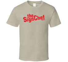 Load image into Gallery viewer, The Sign Chef Dot Com - Red Txt T Shirt
