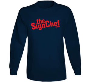 The Sign Chef Dot Com - Red Txt Baby One Piece