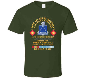 180th Infantry Regiment - 45th Id - Battle Pork Chop Hill, Korean War X 300 Classic T Shirt, Crewneck Sweatshirt, Hoodie, Long Sleeve