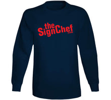 Load image into Gallery viewer, The Sign Chef Dot Com - Red Txt Long Sleeve T Shirt
