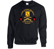 Load image into Gallery viewer, 113th Cavalry Regiment - Cav Br - Dui - 1st Squadron W Red Regt Txt - 34th Id - Ssi X 300 T Shirt
