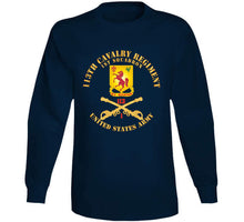 Load image into Gallery viewer, 113th Cavalry Regiment - Cav Br - Dui - 1st Squadron W Red Regt Txt X 300 T Shirt
