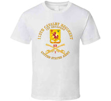 Load image into Gallery viewer, 113th Cavalry Regiment - Cav Br - Dui - 1st Squadron W Red Regt Txt X 300 T Shirt
