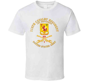 113th Cavalry Regiment - Cav Br - Dui - 1st Squadron W Red Regt Txt X 300 T Shirt