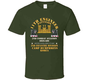 11th Engineer Battalion - Camp Humphries 2nd Infantry Division - Korea X 300 Classic T Shirt, Crewneck Sweatshirt, Hoodie, Long Sleeve