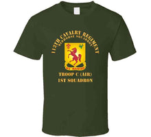 Load image into Gallery viewer, 113th Cavalry Regiment - Dui - Redhorse Squadron - Troop C - 1st Squadron X 300 T Shirt
