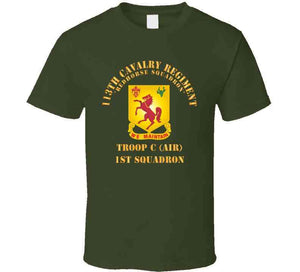 113th Cavalry Regiment - Dui - Redhorse Squadron - Troop C - 1st Squadron X 300 T Shirt