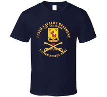 Load image into Gallery viewer, 113th Cavalry Regiment - Cav Br - Dui - 1st Squadron W Red Regt Txt X 300 T Shirt
