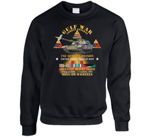 Load image into Gallery viewer, Desert Storm - 2nd Armored Div - Combat Veteran W Gulf Svc - Hell On Wheels X 300 T Shirt
