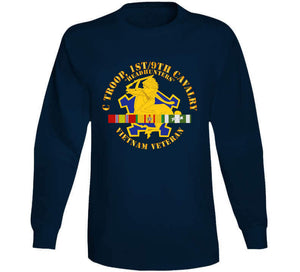 Army - C Troop, 1st-9th Cavalry - Headhunters - Vietnam Vet W 1966-1967 Vn Svc X 300 Classic T Shirt, Crewneck Sweatshirt, Hoodie, Long Sleeve