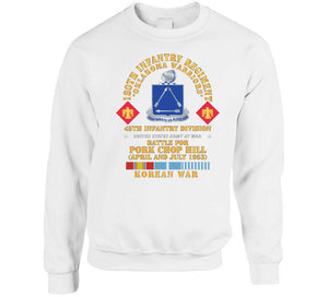 180th Infantry Regiment - 45th Id - Battle Pork Chop Hill, Korean War X 300 Classic T Shirt, Crewneck Sweatshirt, Hoodie, Long Sleeve