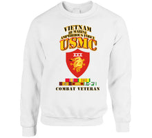 Load image into Gallery viewer, Usmc -  Iii Maf - Combat Vet  W Vn Svc Medals T Shirt
