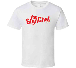 The Sign Chef Dot Com - Red Txt Long Sleeve T Shirt