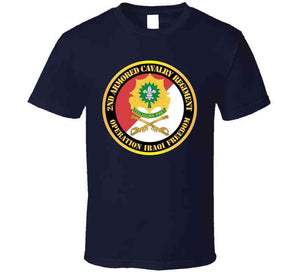 2nd Armored Cavalry Regiment Dui - Red White - Operation Iraqi Freedom X 300 T Shirt