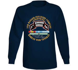 5th Ranger Infantry Company - Airborne - Korea W Svc Ribbons X 300 Classic T Shirt, Crewneck Sweatshirt, Hoodie, Long Sleeve