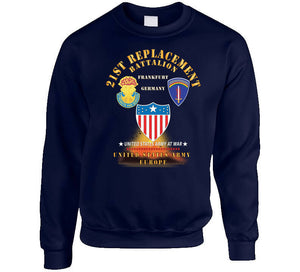 21st Replacement Battalion - Frankfurt, Germany - Dui - Ssi - Ag Branch - Us Army, Europe - Cold War Veteran X 300 T Shirt