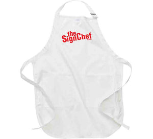 The Sign Chef Dot Com - Red Txt Apron