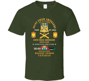 Army - 1st Battalion, 201st Artillery, 18th Fa Bde - Operation Desert Storm Veteran X 300 T Shirt