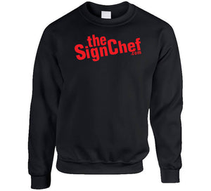 The Sign Chef Dot Com - Red Txt Classic T Shirt, Crewneck Sweatshirt, Hoodie, Long Sleeve