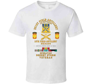 Army - 1st Battalion, 201st Artillery, 18th Fa Bde - Operation Desert Storm Veteran X 300 T Shirt