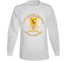 Load image into Gallery viewer, 113th Cavalry Regiment - Cav Br - Dui - 1st Squadron W Red Regt Txt X 300 T Shirt
