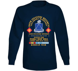 180th Infantry Regiment - 45th Id - Battle Pork Chop Hill, Korean War X 300 Classic T Shirt, Crewneck Sweatshirt, Hoodie, Long Sleeve