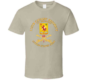 113th Cavalry Regiment - Cav Br - Dui - 1st Squadron W Red Regt Txt X 300 T Shirt