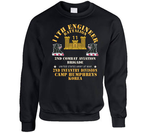 11th Engineer Battalion - Camp Humphries 2nd Infantry Division - Korea X 300 Classic T Shirt, Crewneck Sweatshirt, Hoodie, Long Sleeve