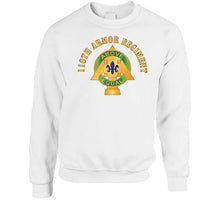 Load image into Gallery viewer, 110th Armor Regiment - Dui W Txt X 300 Classic T Shirt, Crewneck Sweatshirt, Hoodie, Long Sleeve
