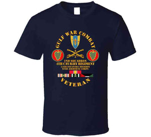 Gulf War Combat Cavalry Vet W  2nd Squadron - 4th Cav - 24th Id - Xviii Abn Corps T Shirt