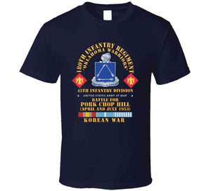 180th Infantry Regiment - 45th Id - Battle Pork Chop Hill, Korean War X 300 Classic T Shirt, Crewneck Sweatshirt, Hoodie, Long Sleeve