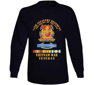 Army - Dui - 14th Infantry Regiment The Right Of The Line W Cib - Vn Svc X 300 Classic T Shirt, Crewneck Sweatshirt, Hoodie, Long Sleeve