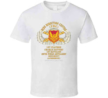 Load image into Gallery viewer, 39th Field Artillery Regiment, 1st Platoon, Fdc, Charlie Battery, 1st Battalion Airborne - V1 Gold X 300 T Shirt
