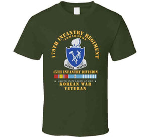 179th Infantry Regiment - Tomahawks - 45th Id W Korea Svc X 300 T Shirt