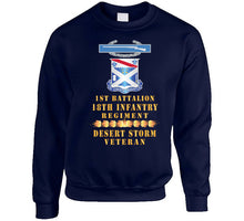 Load image into Gallery viewer, 1st Bn 18th Inf W Dui - Cib - Desert Storm Vet W Fireball Line X 300 T Shirt
