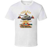 Load image into Gallery viewer, Desert Storm - 2nd Armored Div - Combat Veteran W Gulf Svc - Hell On Wheels X 300 T Shirt
